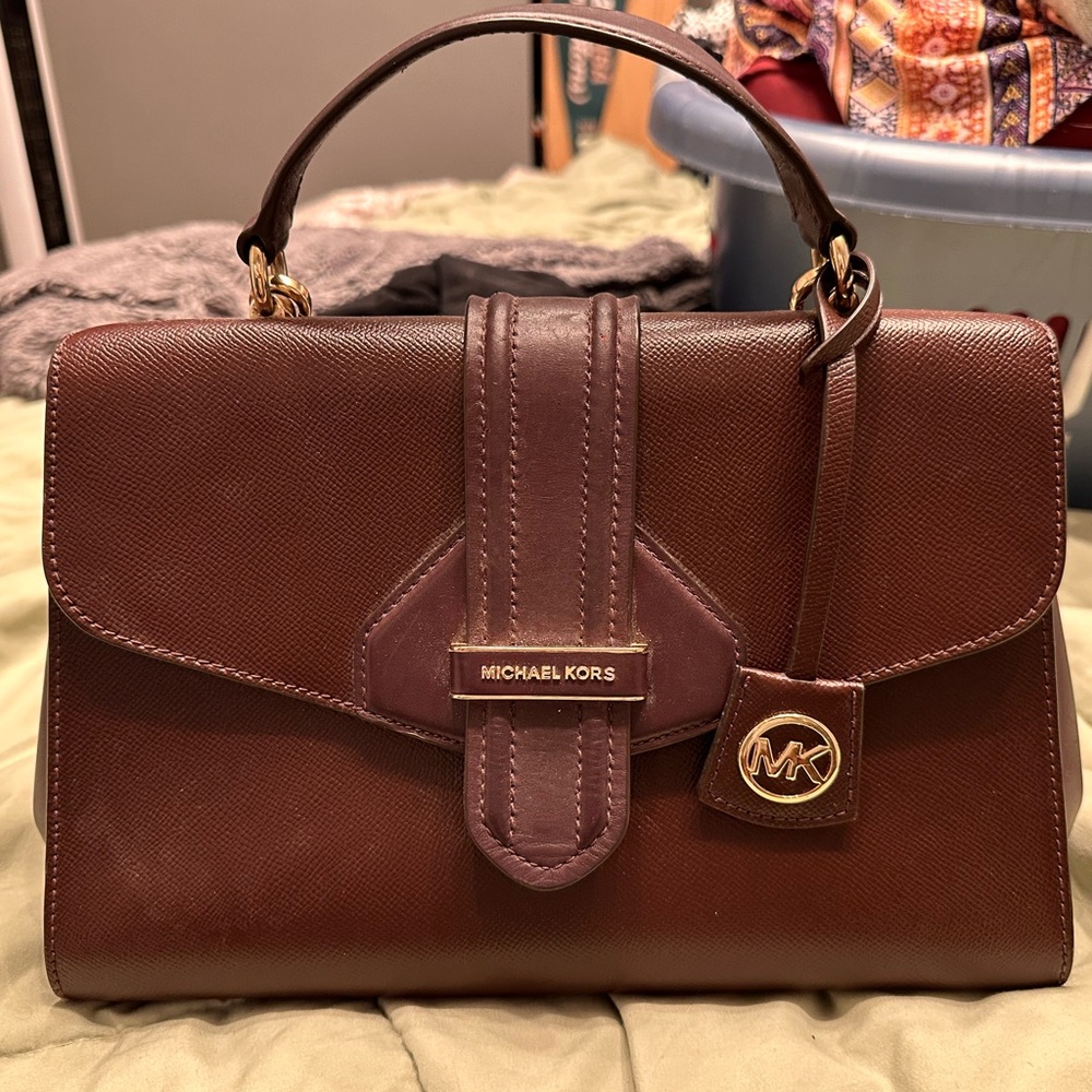 Michael Kors maroon/eggplant handbag